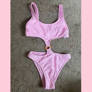 Pink one piece bathing suit from target